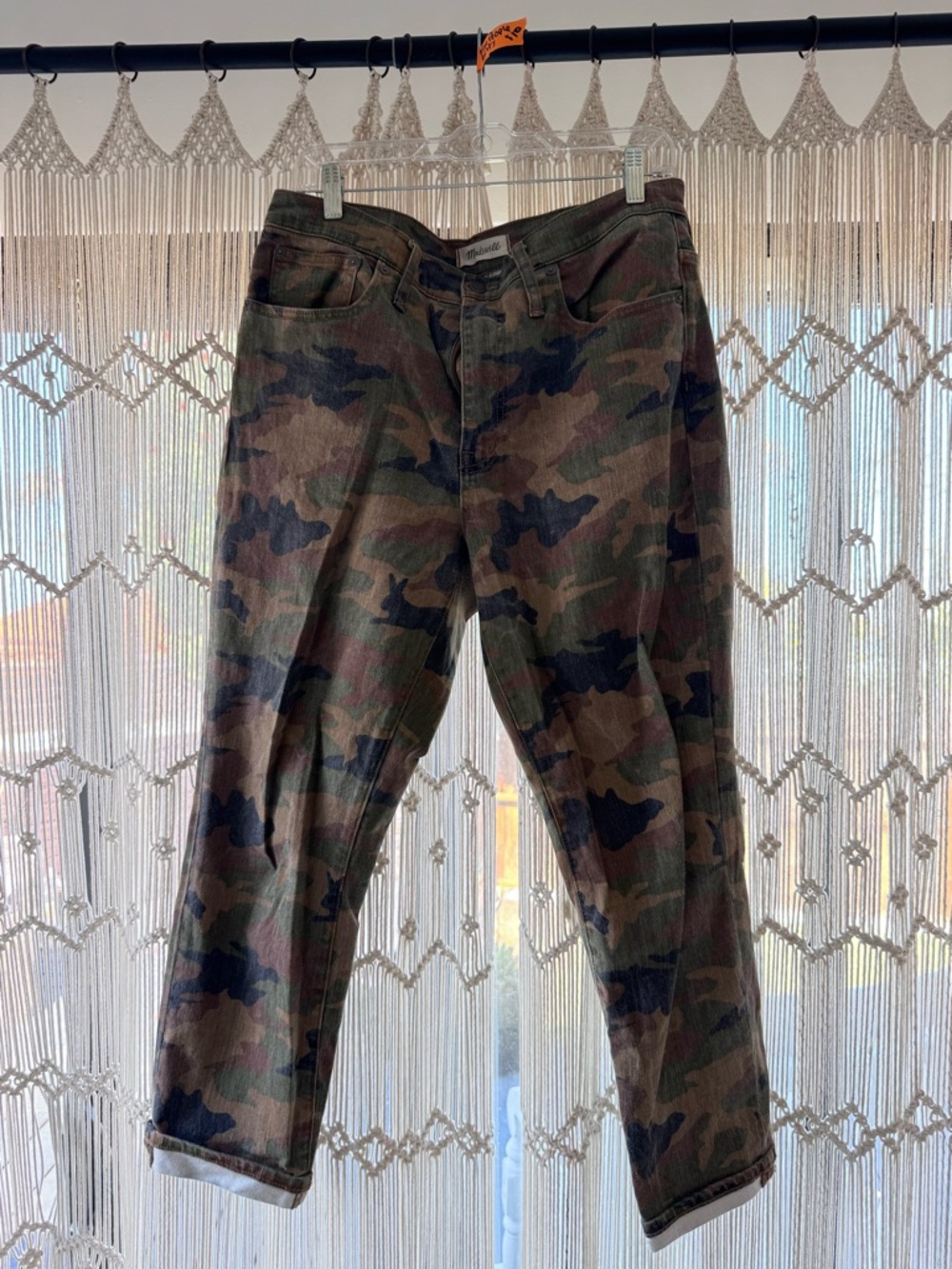Madewell Camo Print Jeans in Green, Brown, Black